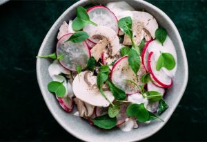 Thrive Foodie Mashroom Radish Salad